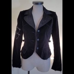 Triple Five Soul E89 M black velvet blazer